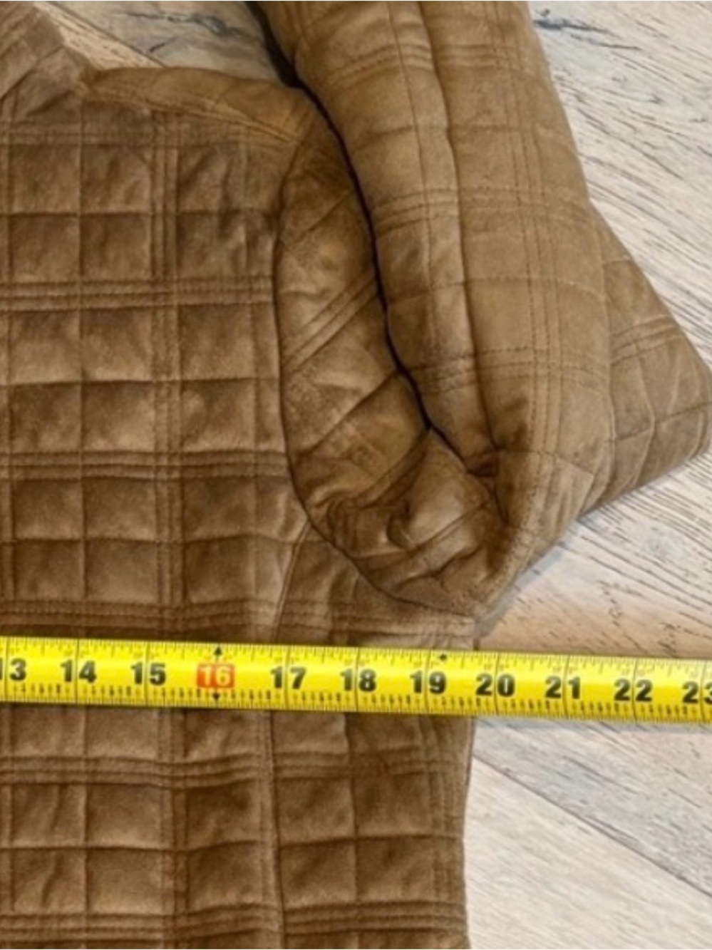 Tweeds Quilted Faux Suede Vintage Jacket M Tan Camel Equestrian Barn Coat Pocket - Picture 6 of 16